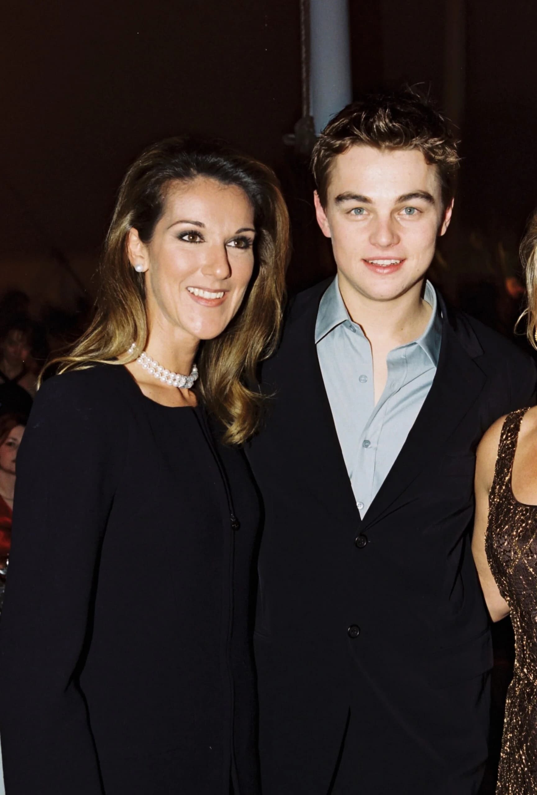 Cover Image for Celine Dion and Leonardo DiCaprio at the Titanic premiere in 1997